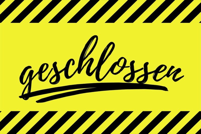 Geschlossen Gelb